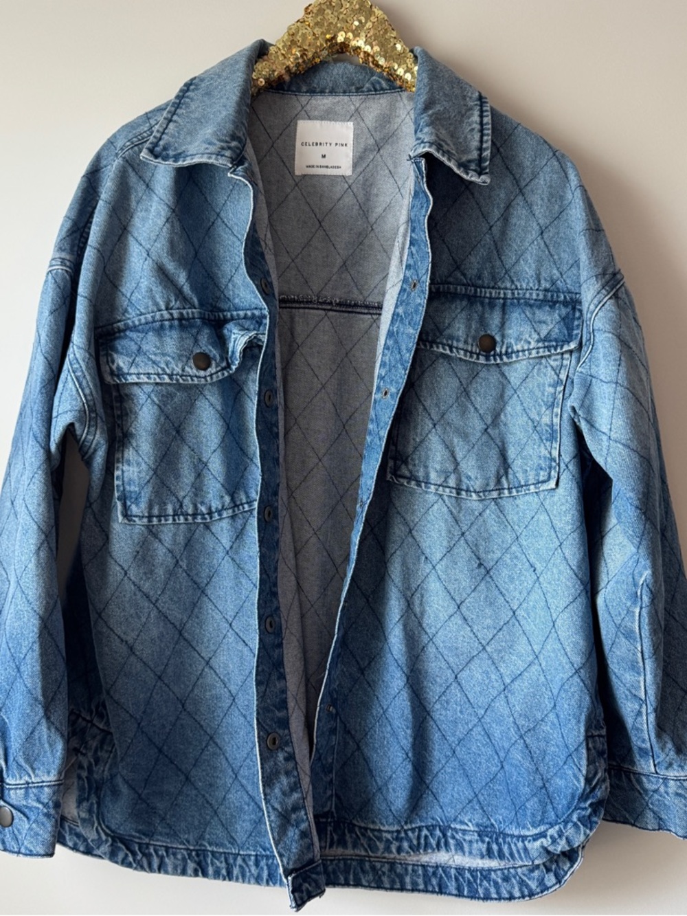 Quilted Denim Shacket